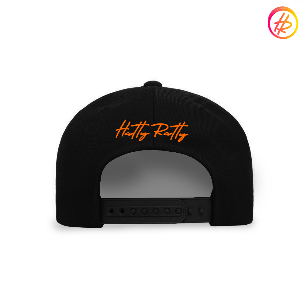 Hatty Ratty™ + Jr. Gulls Script - Curved Bill - Black