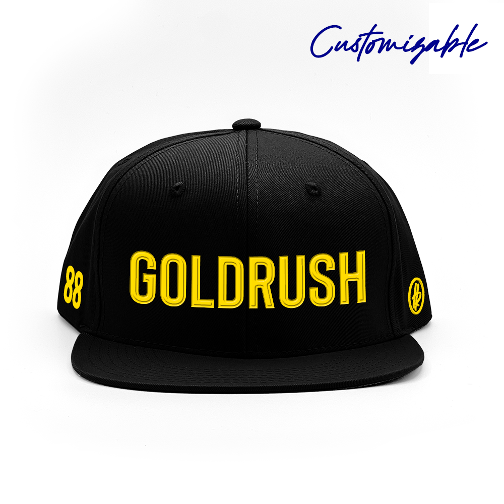 "Goldrush" + Hatty Ratty™ - Flat Bill - Black - Customizable - YOUTH
