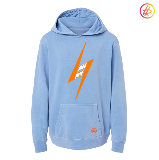 Hatty Ratty™ - PLAY HARD HAVE FUN Hockey Bolt - Jr. Gulls - Pigment Dyed Hoodie - YOUTH
