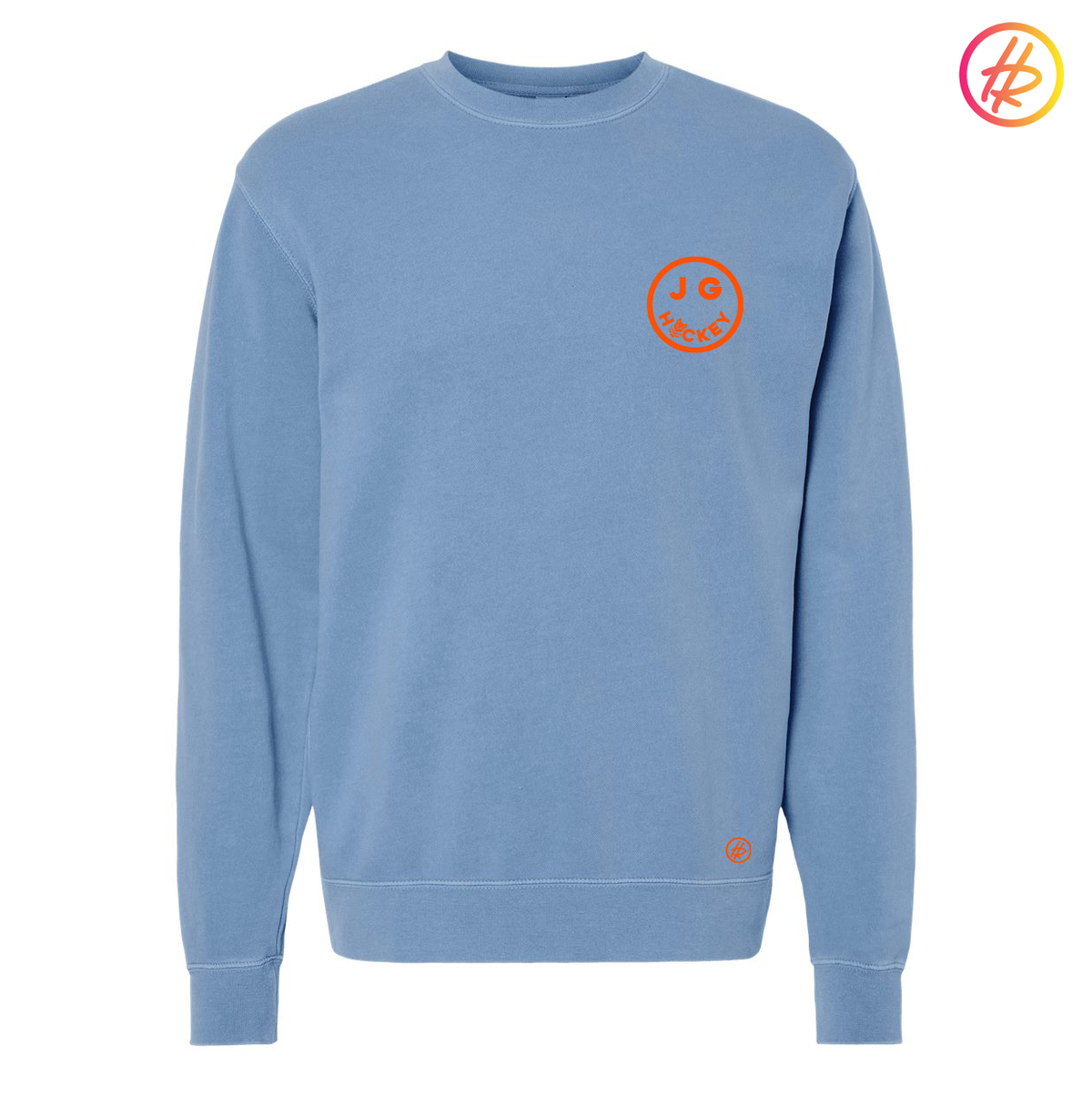 Hatty Ratty™ + Jr. Gulls Happy Hockey Pigment Dyed Crewneck Sweatshirt