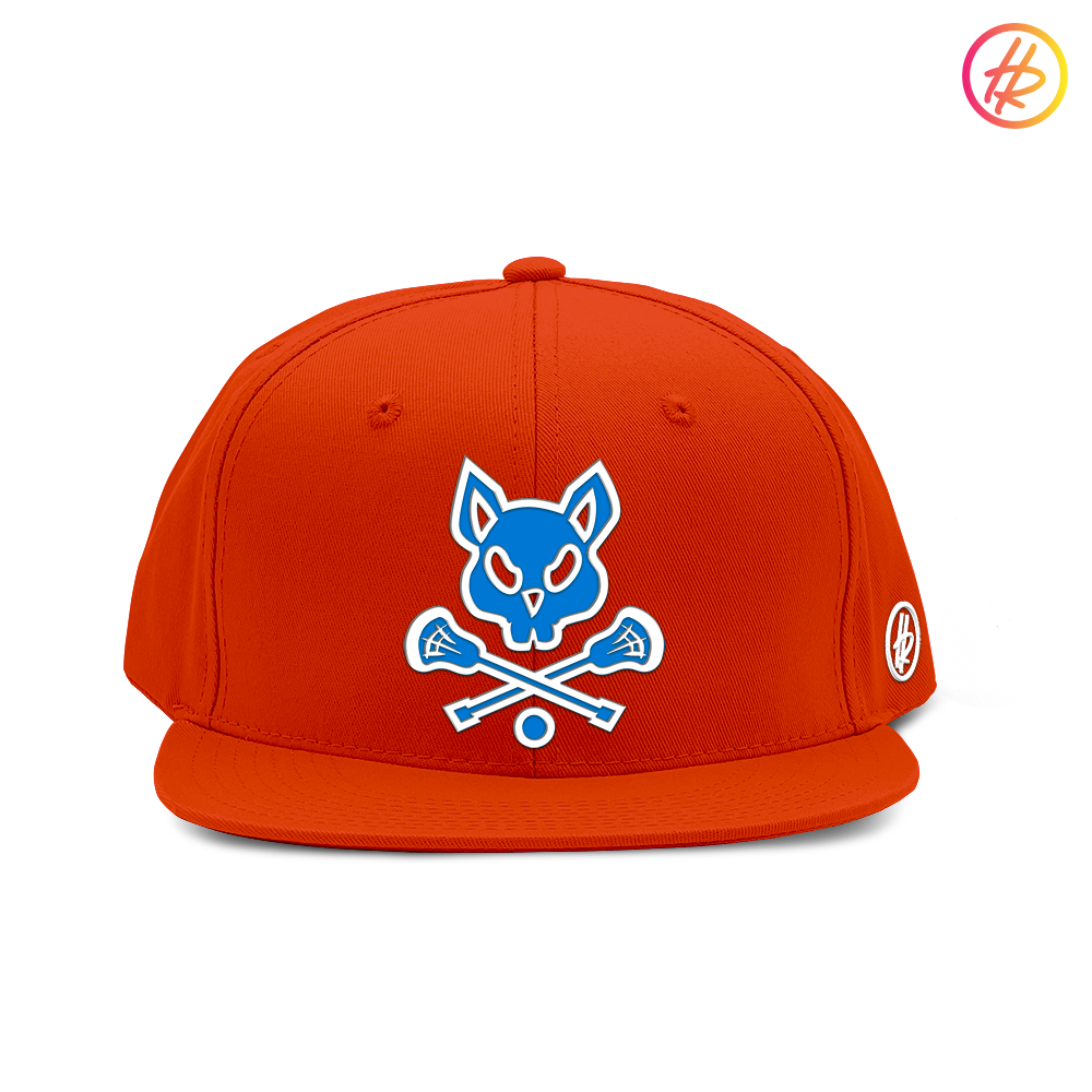 Orange Rink LAX Flat Bill Snapback - Customizable