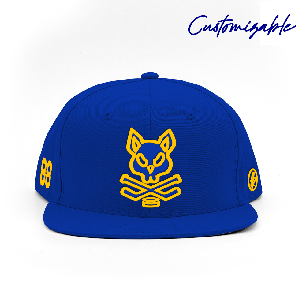 Goldrush + Hatty Ratty™ - Flat Bill - Royal - Customizable