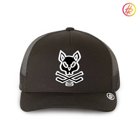 Black Rink Rat Mid Profile Trucker Hat - Customizable
