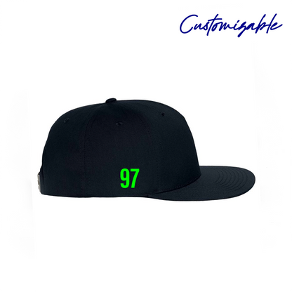 Hatty Ratty™ - Flat Bill - Black & Neon Green - Customizable YOUTH