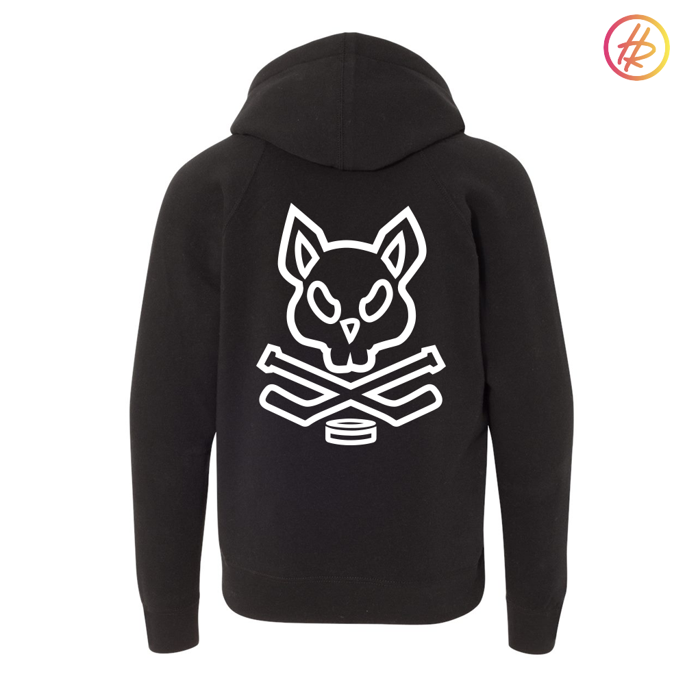Jr. Kings + Hatty Ratty - Raglan Hoodie - Youth - Black