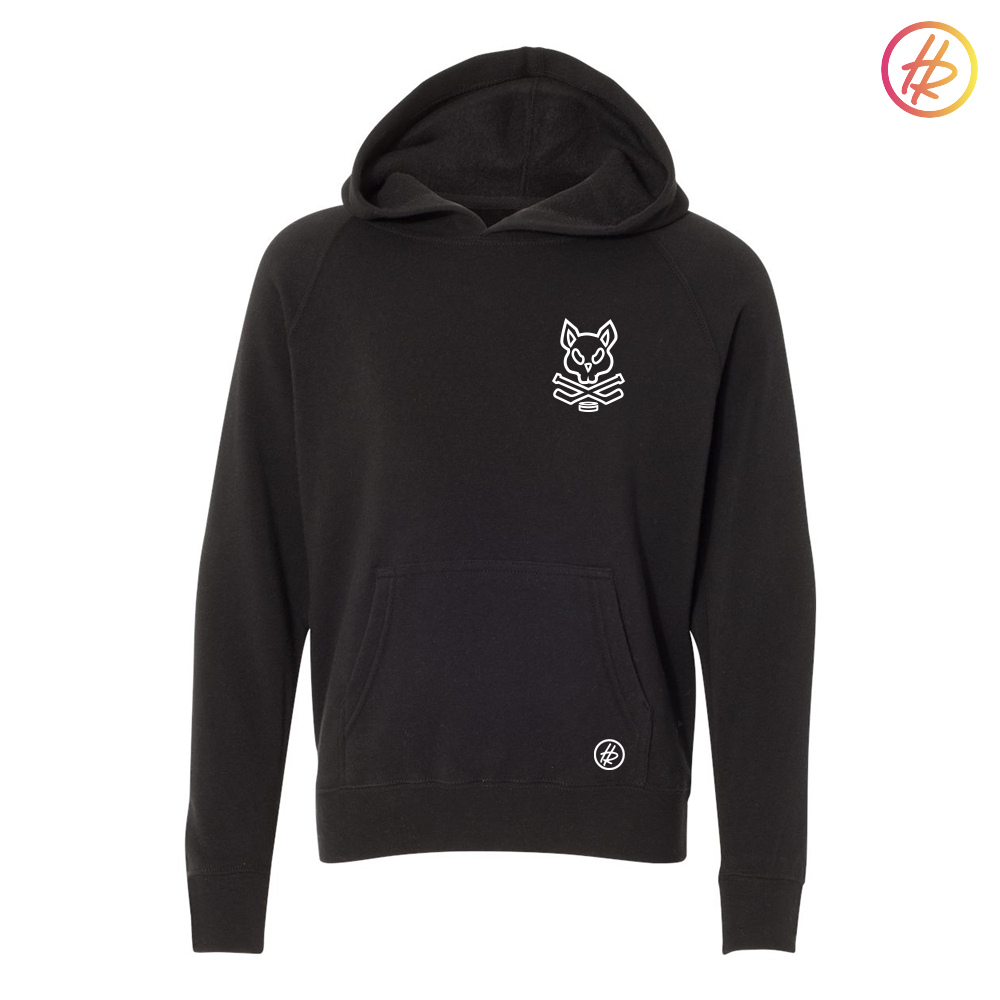 Jr. Kings + Hatty Ratty - Raglan Hoodie - Youth - Black