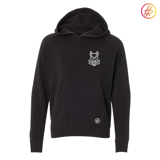 Jr. Kings + Hatty Ratty - Raglan Hoodie - Youth - Black