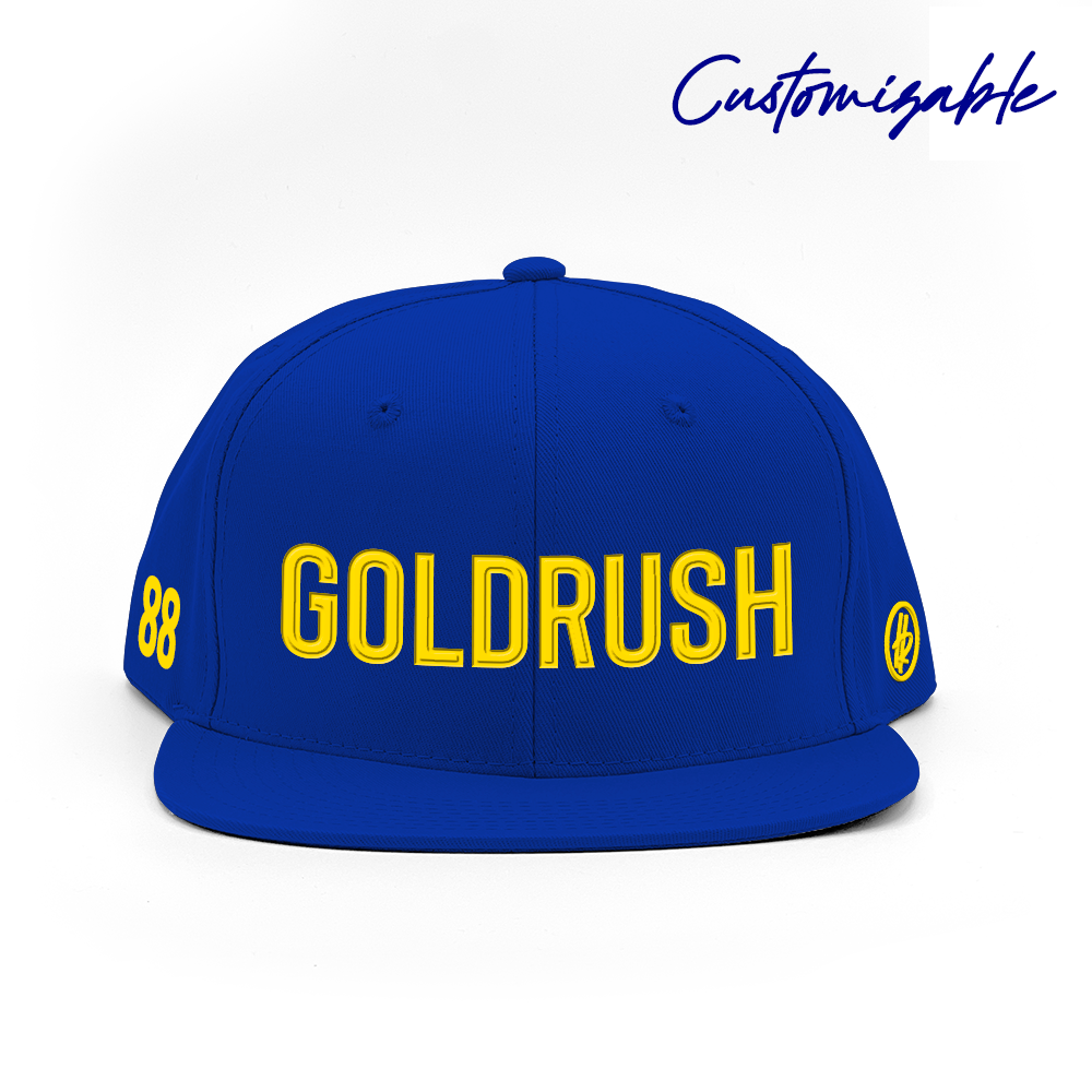 "Goldrush" + Hatty Ratty™ - Flat Bill - Royal - Customizable - YOUTH