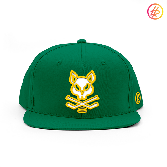 Green Rink Rat Flat Bill Snapback - Customizable