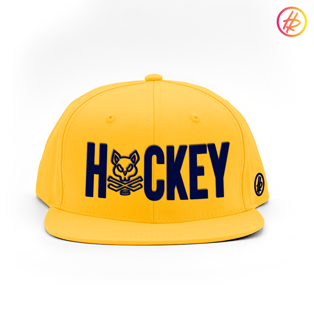 AZ Bobcats + Hatty Ratty™ "HOCKEY" - Flat Bill - Gold