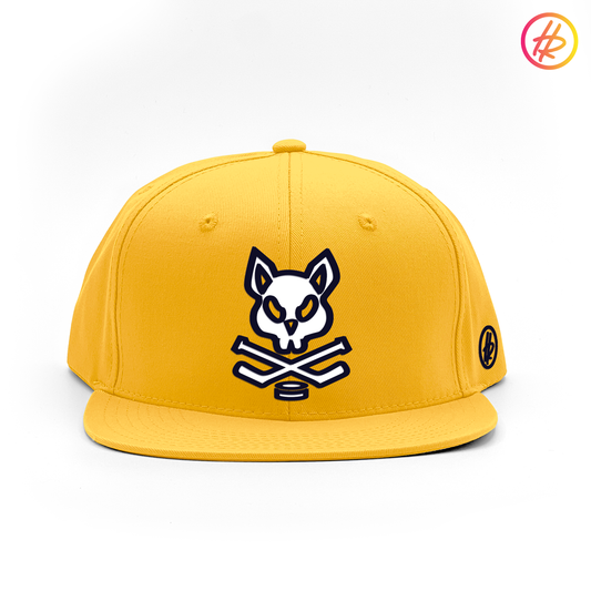 AZ Bobcats + Hatty Ratty™ - Flat Bill - Gold w/Navy & White