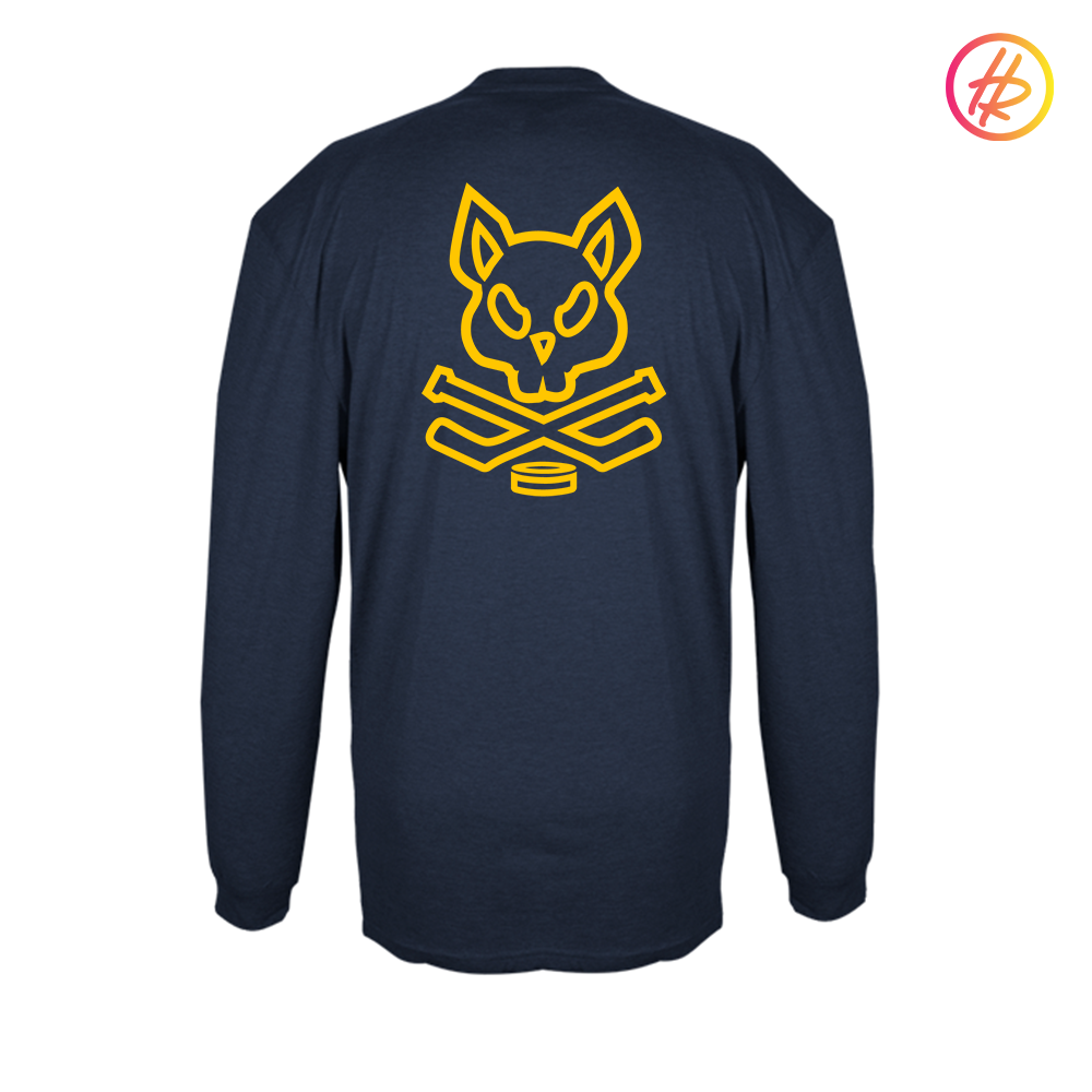 AZ Bobcats + Hatty Ratty - Tri-Blend Performance Long Sleeve Tee - YOUTH