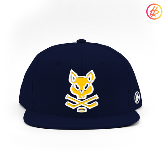 AZ Bobcats + Hatty Ratty™ - Flat Bill - Navy w/White & Gold