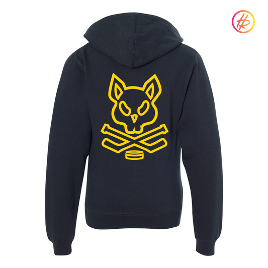 Goldrush + Hatty Ratty - Fleece Hoodie - Youth - Navy