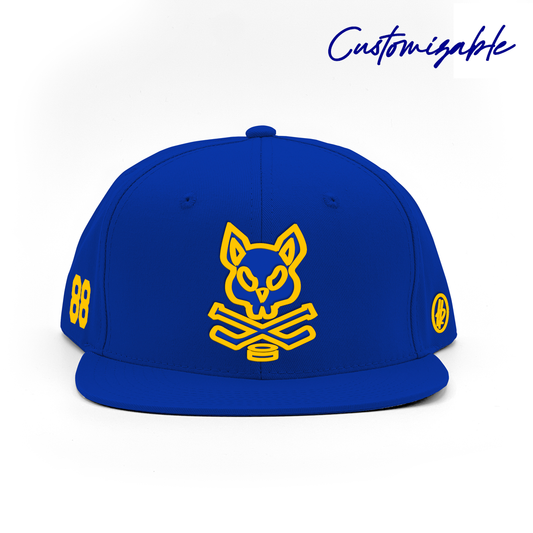 Goldrush + Hatty Ratty™ - Flat Bill - Royal - Customizable