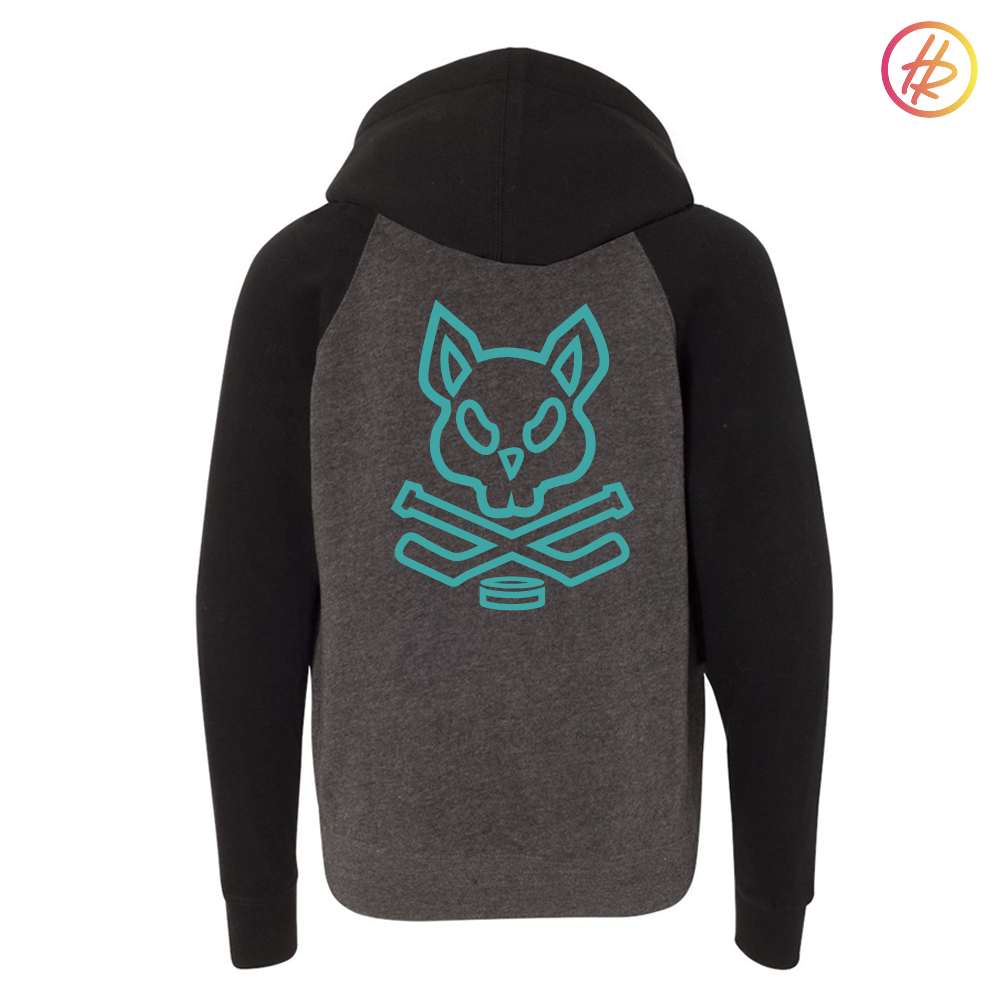 Jr. Sharks + Hatty Ratty - Raglan Hoodie - Youth