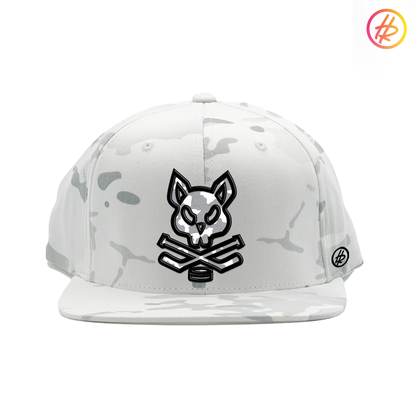 Hatty Ratty™ Hockey Team Rink Rat - Flat Bill - Snow Camo