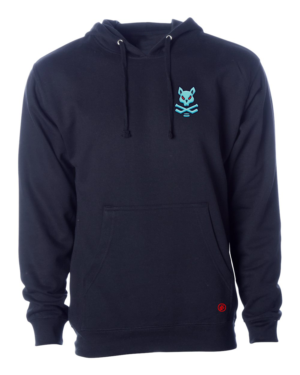Hatty Ratty™ "Crookie" Hockey Team - Fleece Hoodie - Adult - Navy