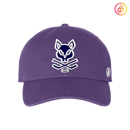 Purple white Navy Blue Rink Rat Hatty Ratty Dad Hat