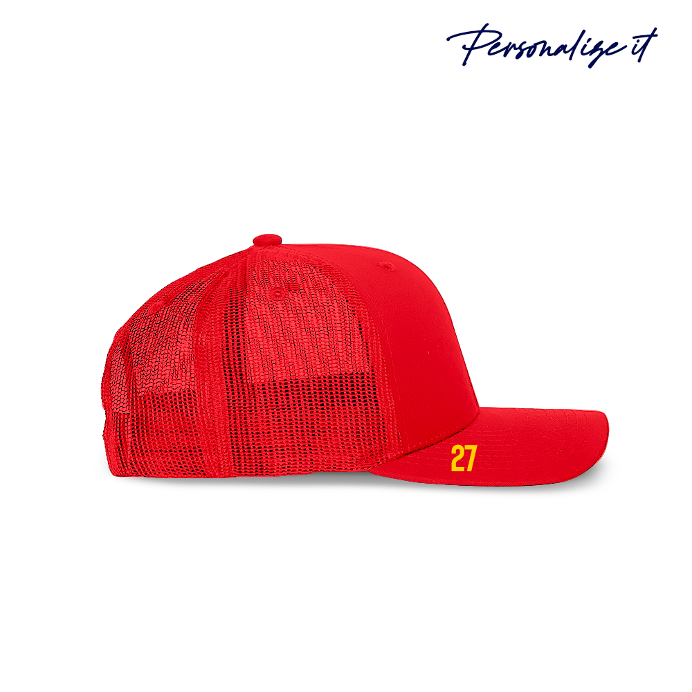 NV Rising Striped Patch Cotton Trucker - ADULT