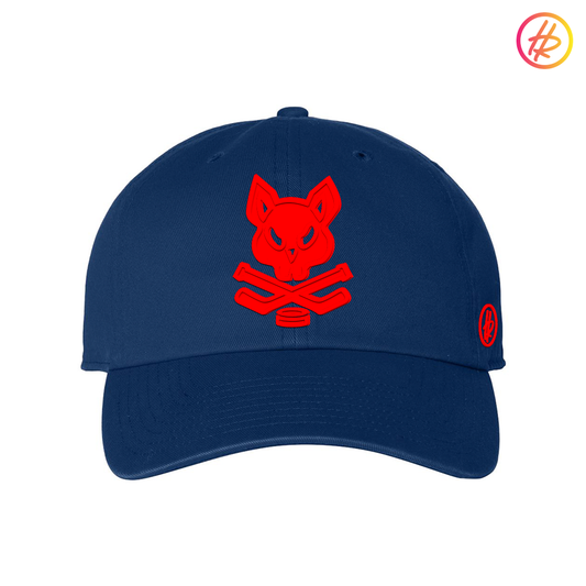 Royal Blue red Rink Rat Hatty Ratty Dad Hat