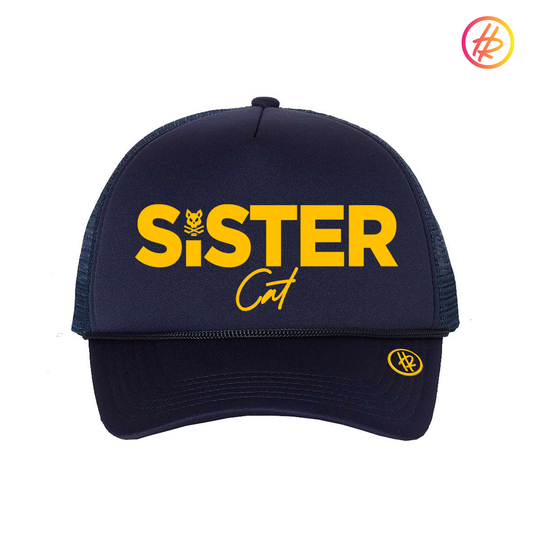 TODDLER - AZ Bobcats + Hatty Ratty™ - Foam Trucker - SISTER CAT - Navy w/Gold