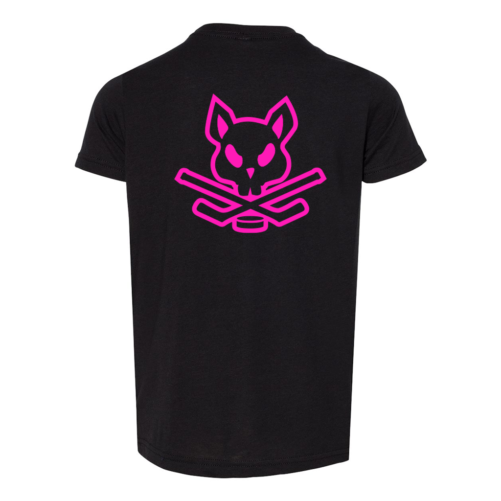 Rink Rat Tee - Black & Hot Pink