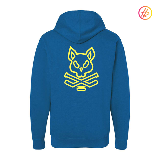 Adult Rink Rat Hoodie - Royal & Yellow